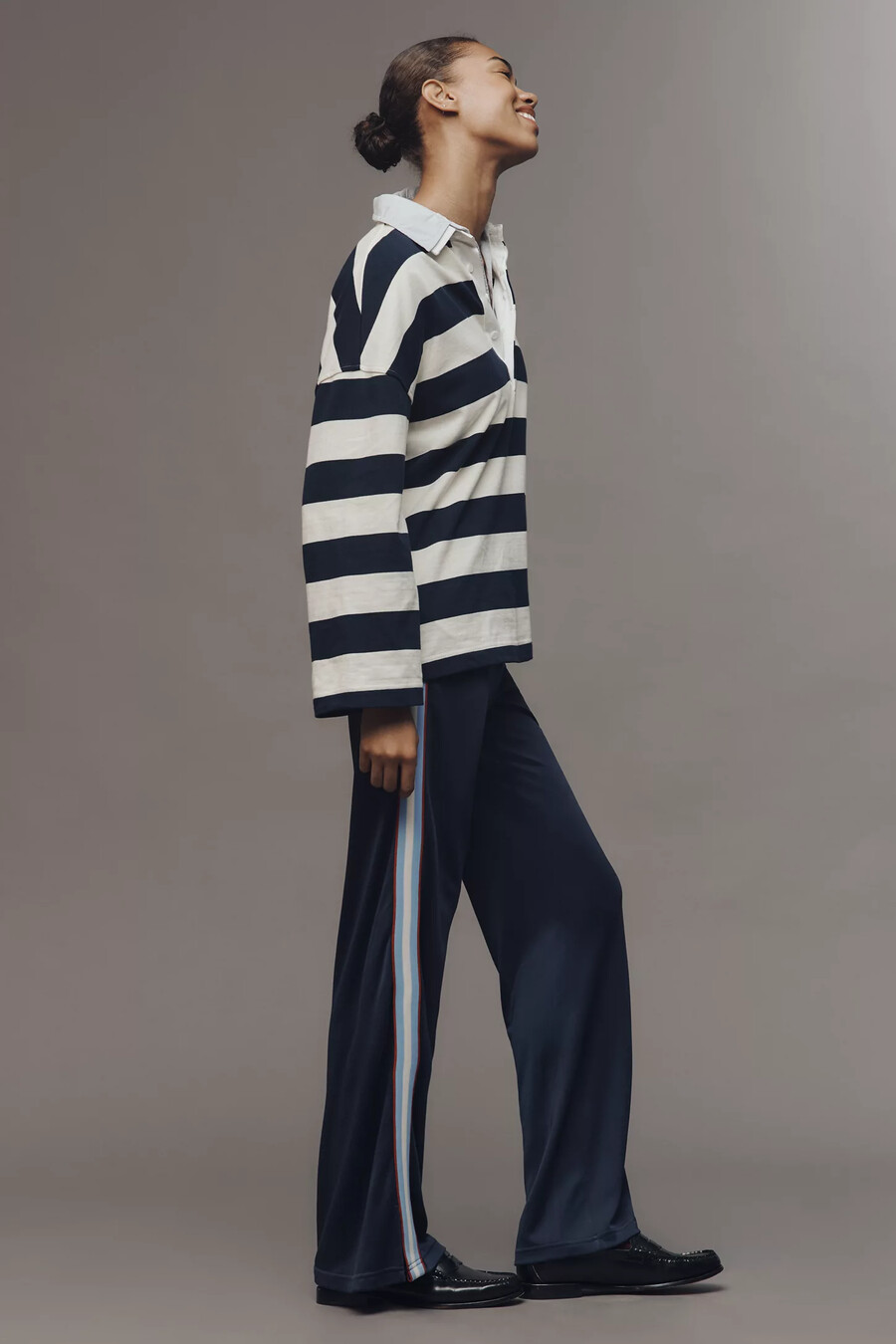 the upside x anthropologie seitenstreifenhose