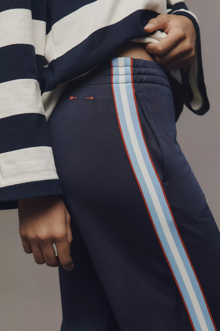 the upside x anthropologie seitenstreifenhose