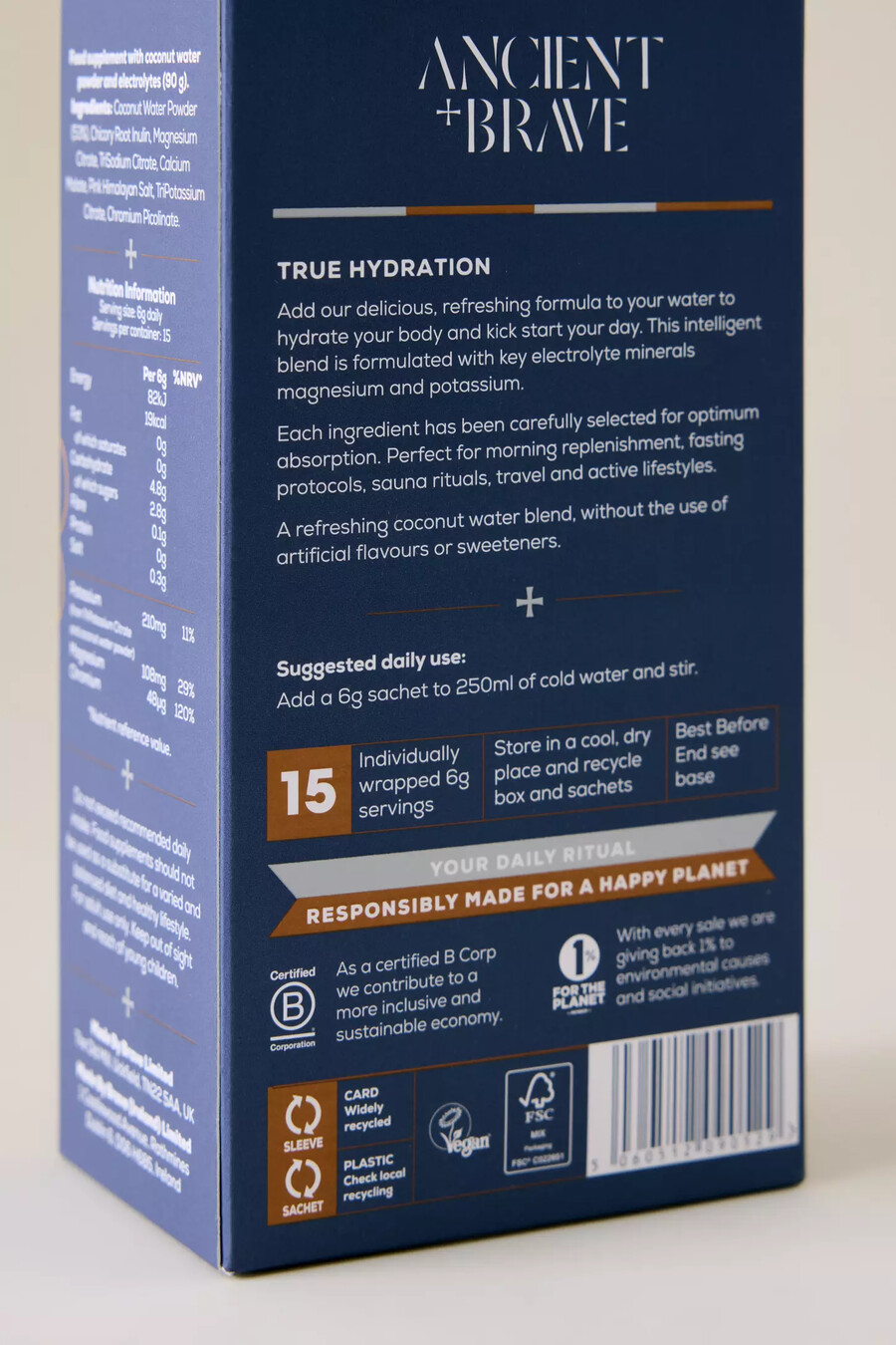 ancient brave true hydration sachets 15er-packung